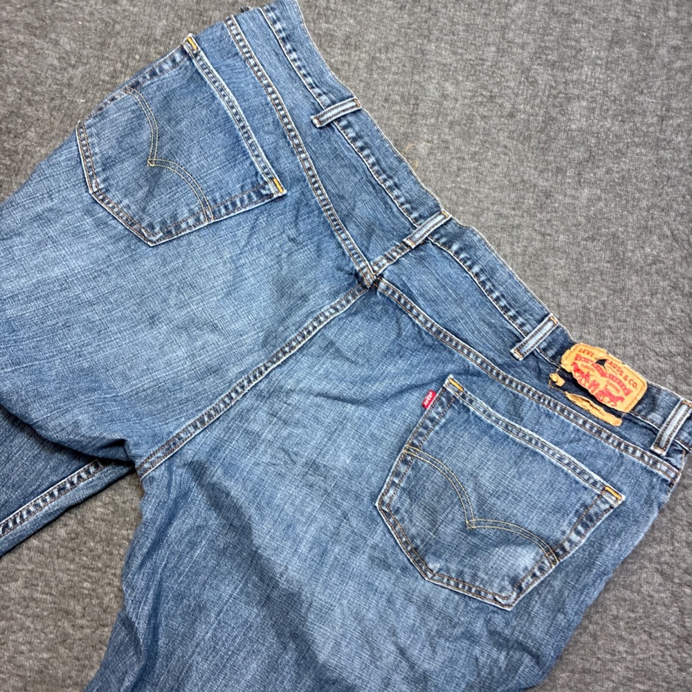 Levi Strauss 550 Relaxed Fit Jeans Mens 50x30‎ Blue Denim Big & Tall Distressed